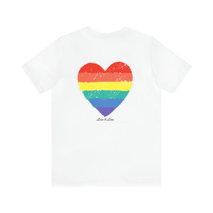 Unisex Jersey Short Sleeve Tee Love IS Love Pride month