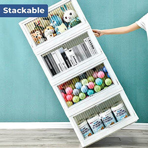 Foldable Stackable Storage Box | Basket with Wheels