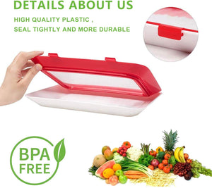 Reusable Fresh-keeping Food Preservation Vacuum-sealed Tray (2 pcs)