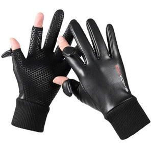 Winter Fishing Gloves 2 Finger Flip Waterproof Windproof Cycling Angling Gloves Warm Protection Angling Gloves Cycling Gloves