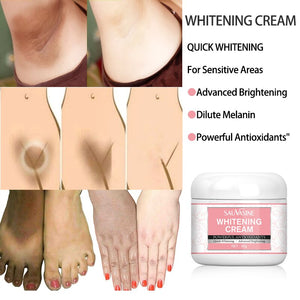 Body Whitening Cream Underarm Knee Buttocks Private Bleach Remove Melanin Pigmentation Improve Dull Nourish Brighten Skin Care