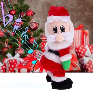 Dancing Santa Claus Musical Electric Twerk Singing Dancing Santa Clause hip shake Figure Twisted Hip Toys Xmas New Year Gift