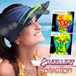 Summer Sun Visor Ponytail Hat - Summer Sale 50% Off