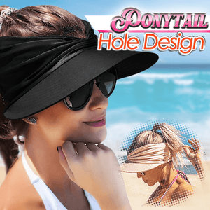 Summer Sun Visor Ponytail Hat - Summer Sale 50% Off