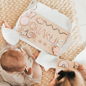 Whimsical Wonders: Personalized Wooden Animal Custom Name Puzzle