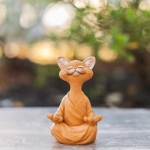 Mytrendster Namaste Buddha Cat