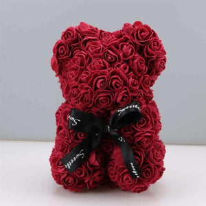 Valentines Day Gift  25cm Rose Teddy Bear From Flowers      Bear With Flowers  Red Rose Bear