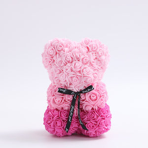 Valentines Day Gift  25cm Rose Teddy Bear From Flowers      Bear With Flowers  Red Rose Bear