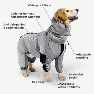 Reflective All-Weather Waterproof Dog Rain Coat